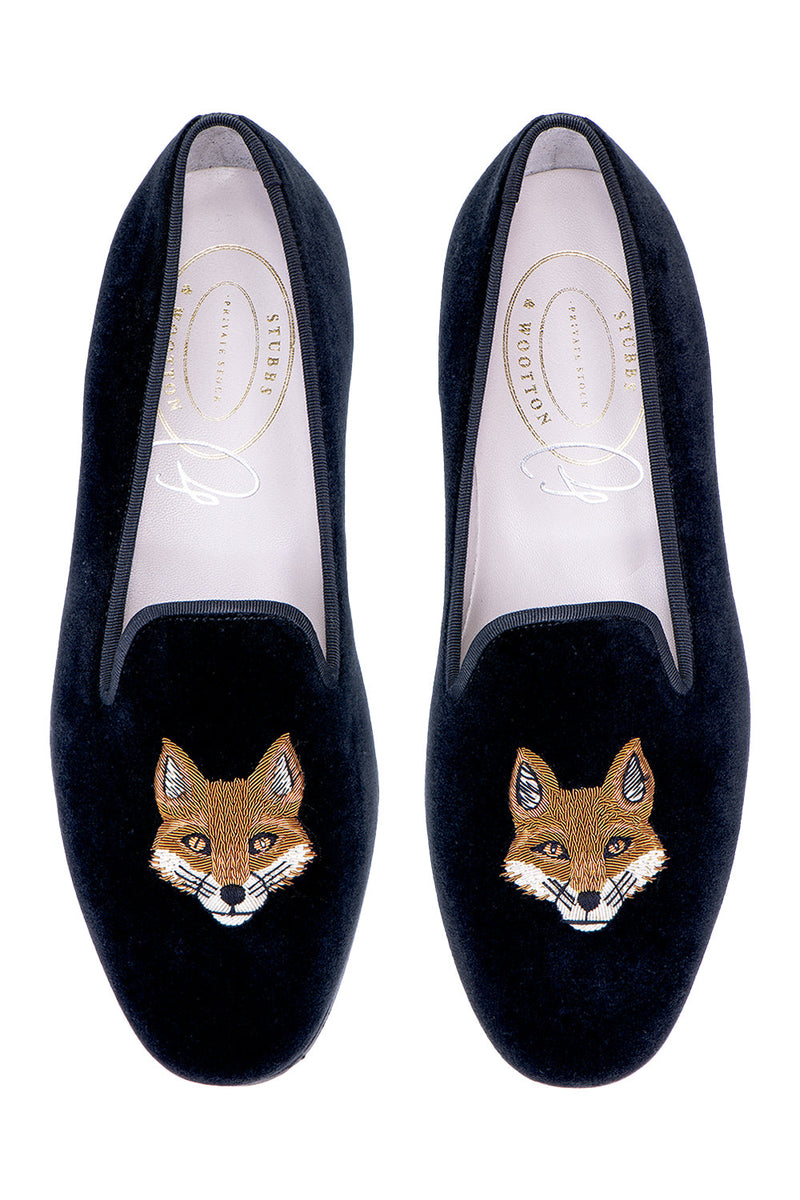 Fox Noir Velvet Slipper (Men)