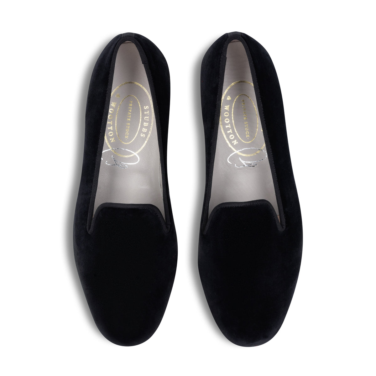 Stubbs & Wooton Shoes Black Velvet MR. & MRS. Embroidered Slippers Wedding 10.5 Stubbs & Wootton Loafer Slipper Black Velvet Embroidered  main image 2