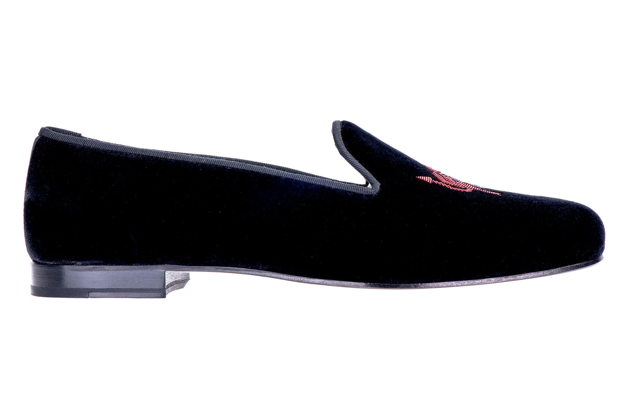 Devil Noir Velvet Slipper (Men) display picture 1