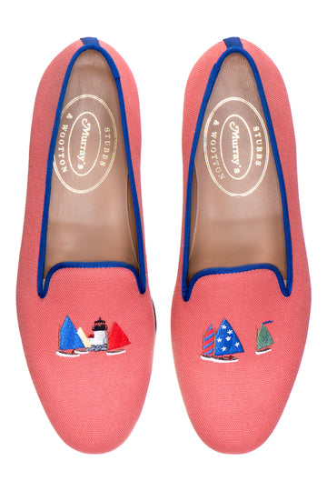 Our Rainbow Fleet Nantucket Red Slipper (Women) item is photographed here against a white background.