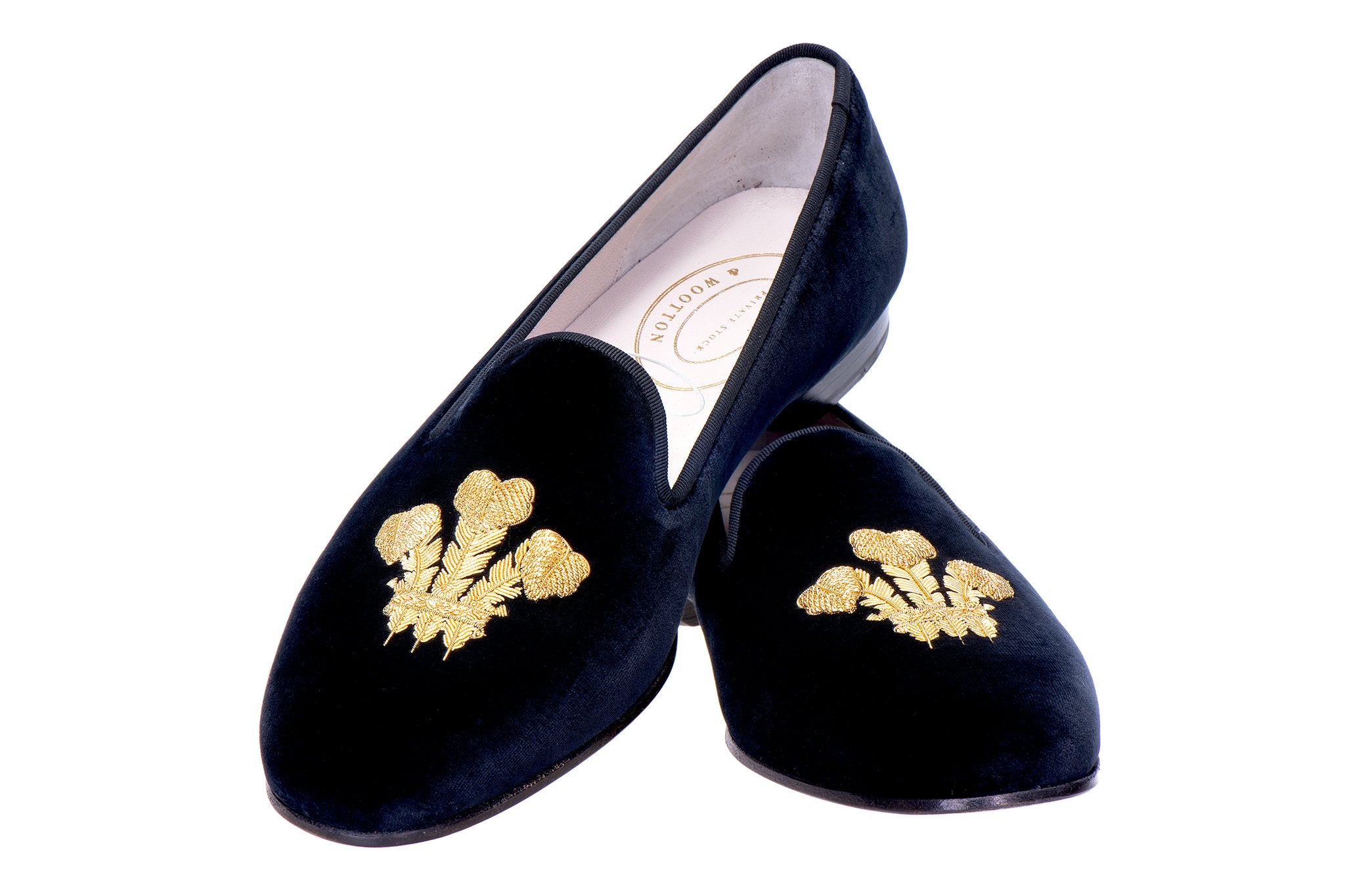Wales Noir Velvet Slipper (Men)