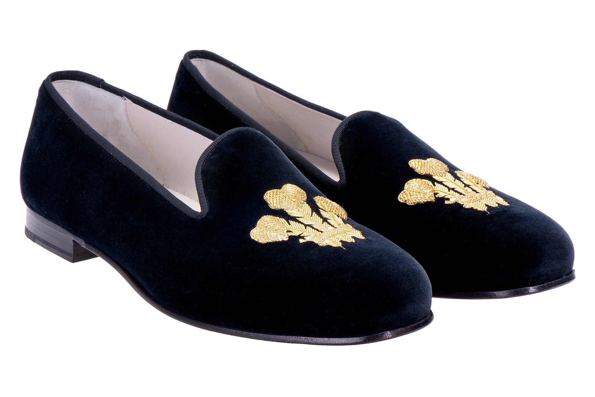 Wales Noir Velvet Slipper (Men)