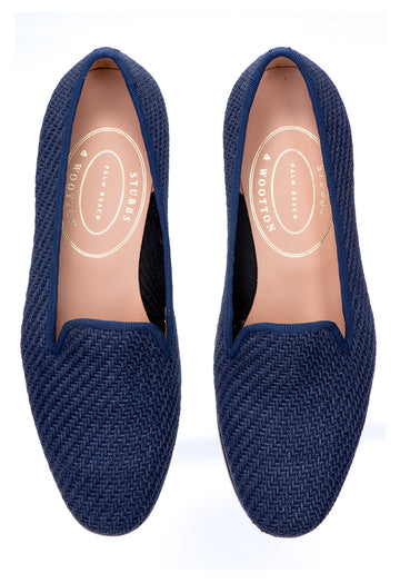 Our Navy Sisal Slipper (Men) item is photographed here against a white background.