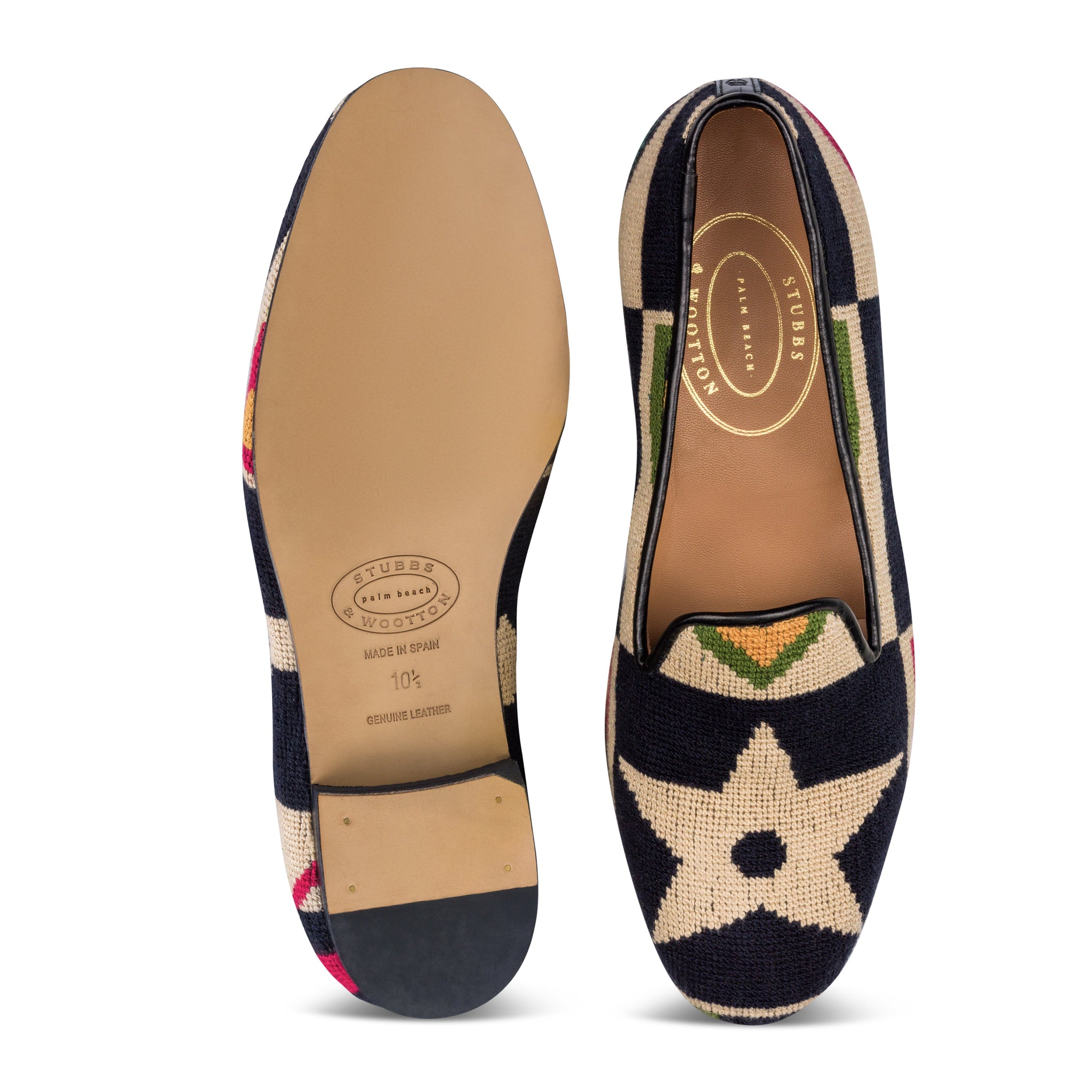 Crest Black Needlepoint Slipper (Women)