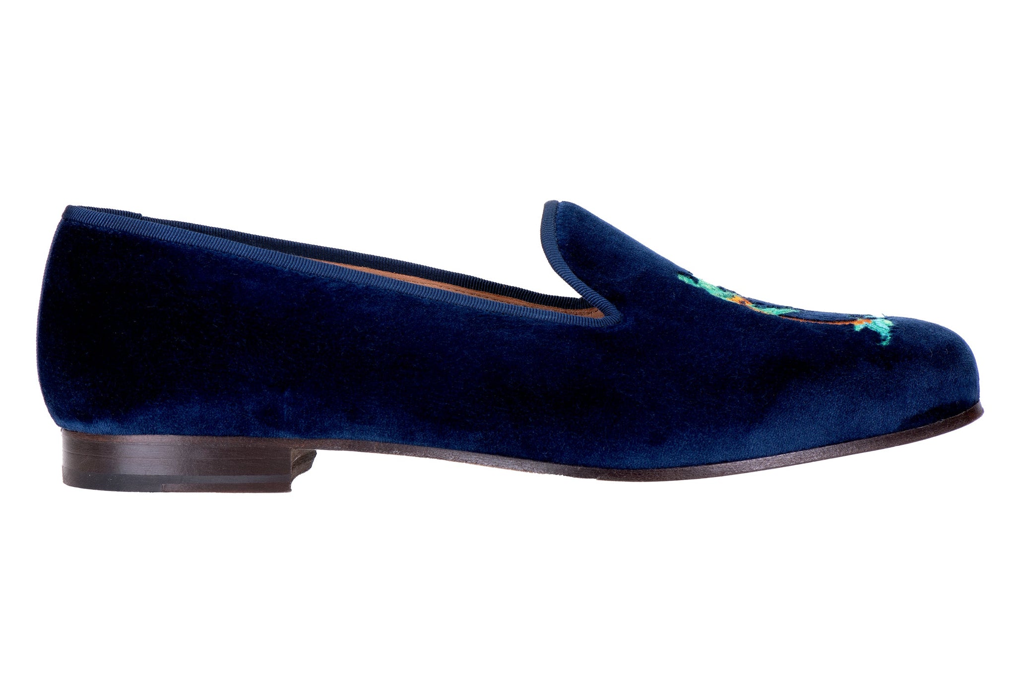 Sleepers Jolene Embroidered Touch-Fastening Slippers For Women - US Size 9, Navy Blue - View #10