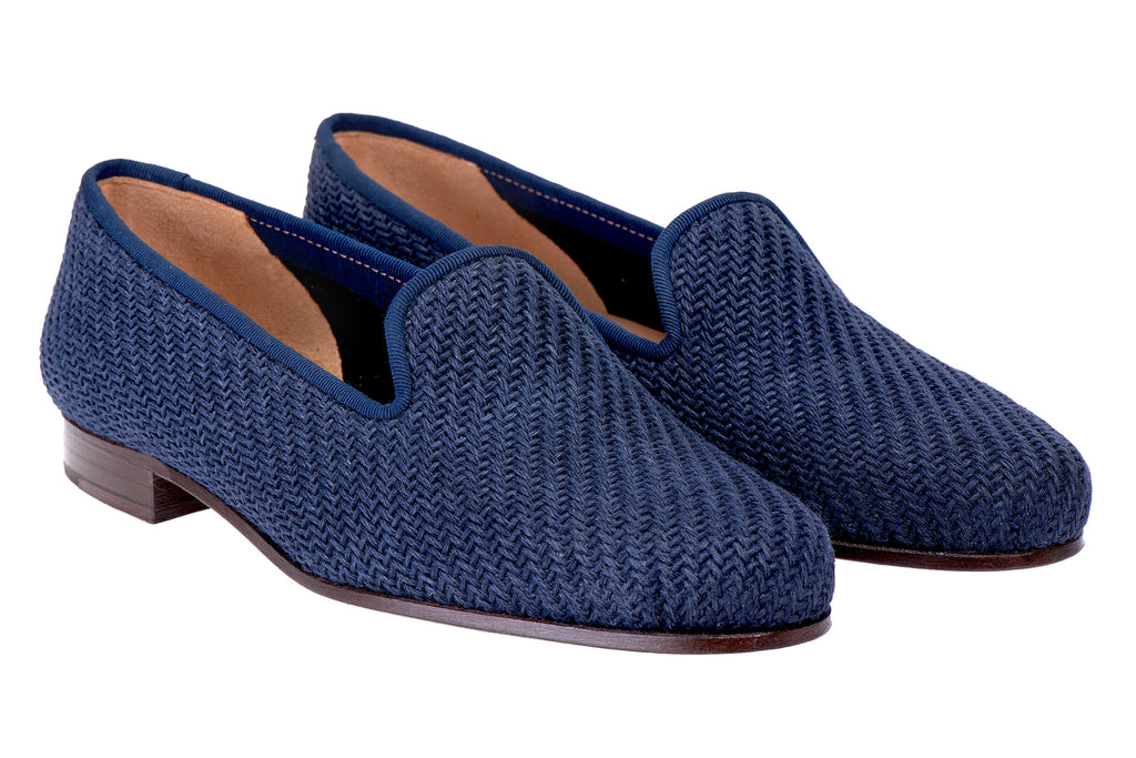 Our Navy Sisal Slipper (Men) item is photographed here against a white background.