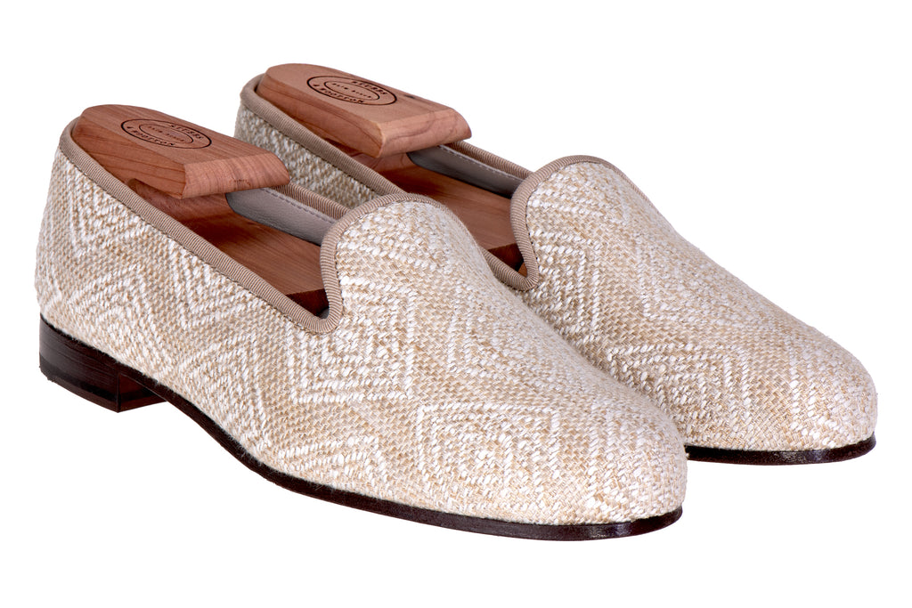 Our Beige Perinne Slipper item on a white background.