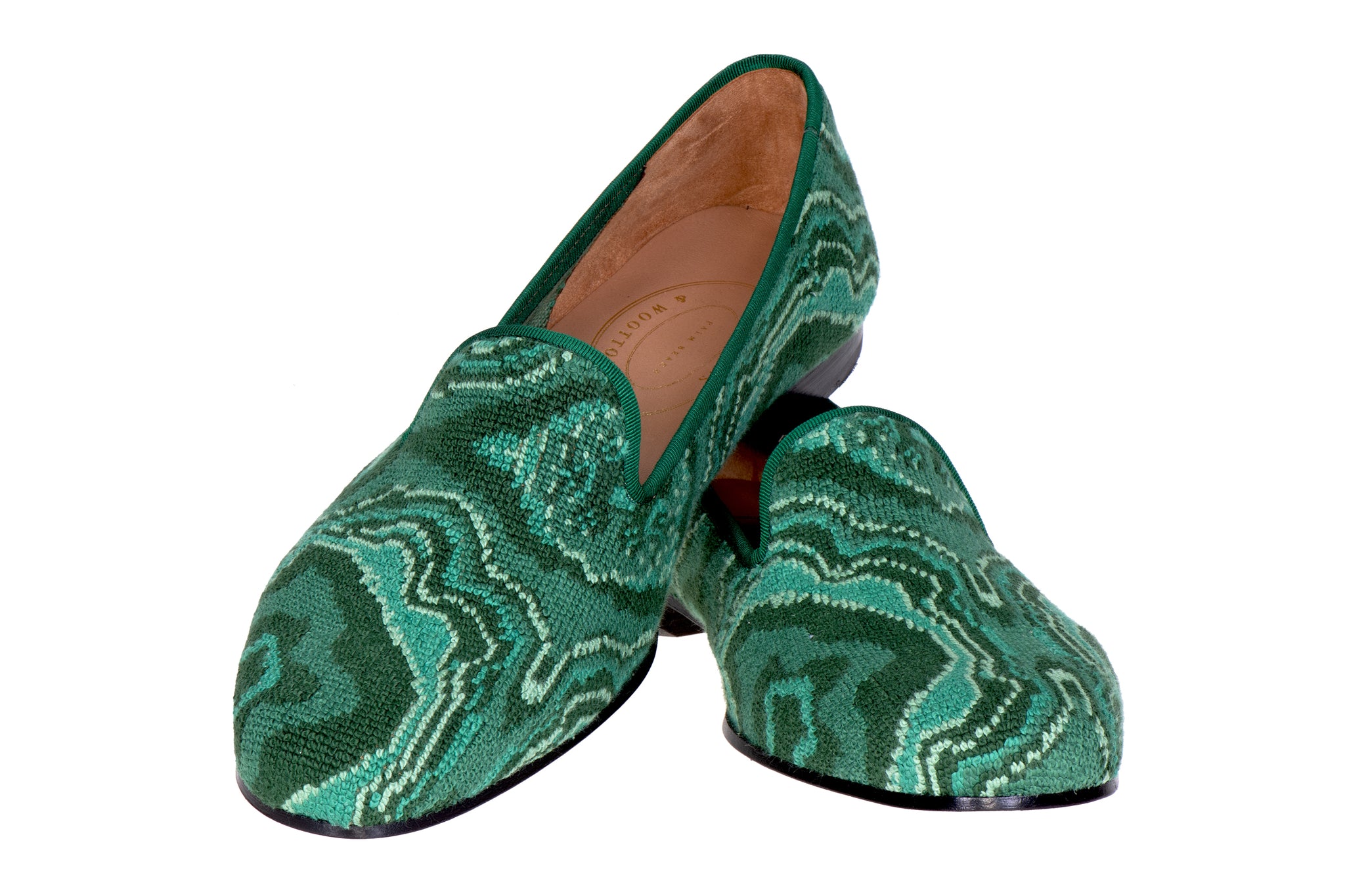 Malachite Needlepoint Slipper (Men)