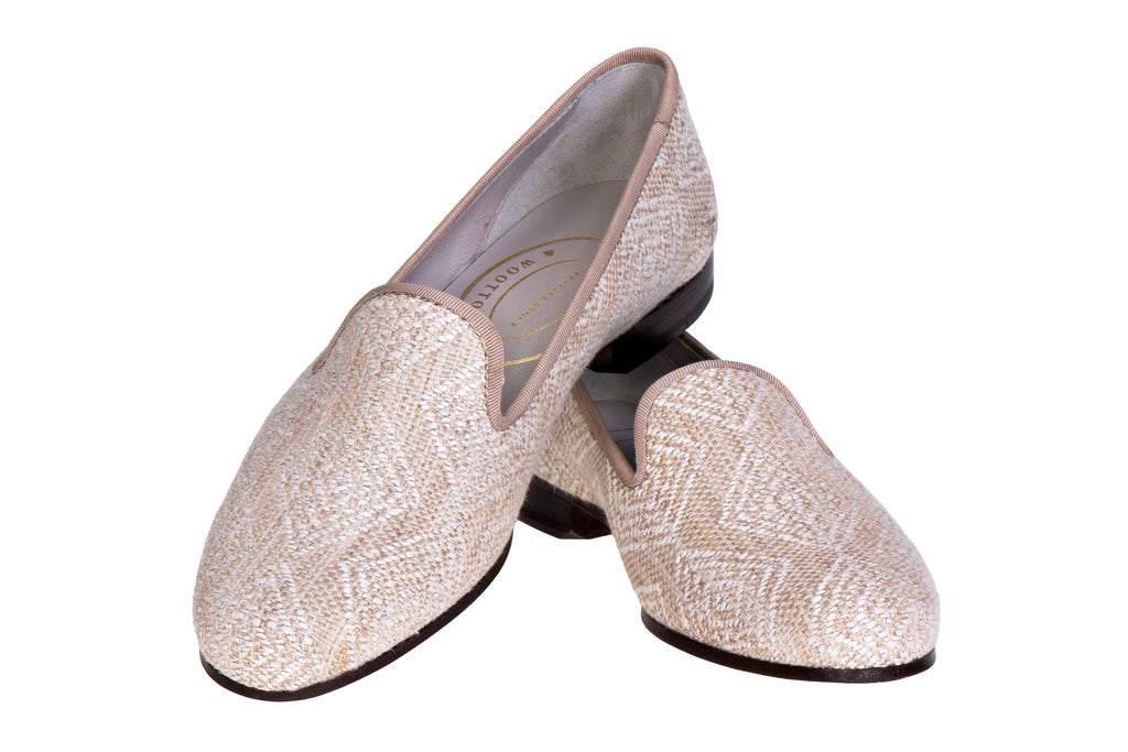 Our Beige Perinne Slipper item on a white background.