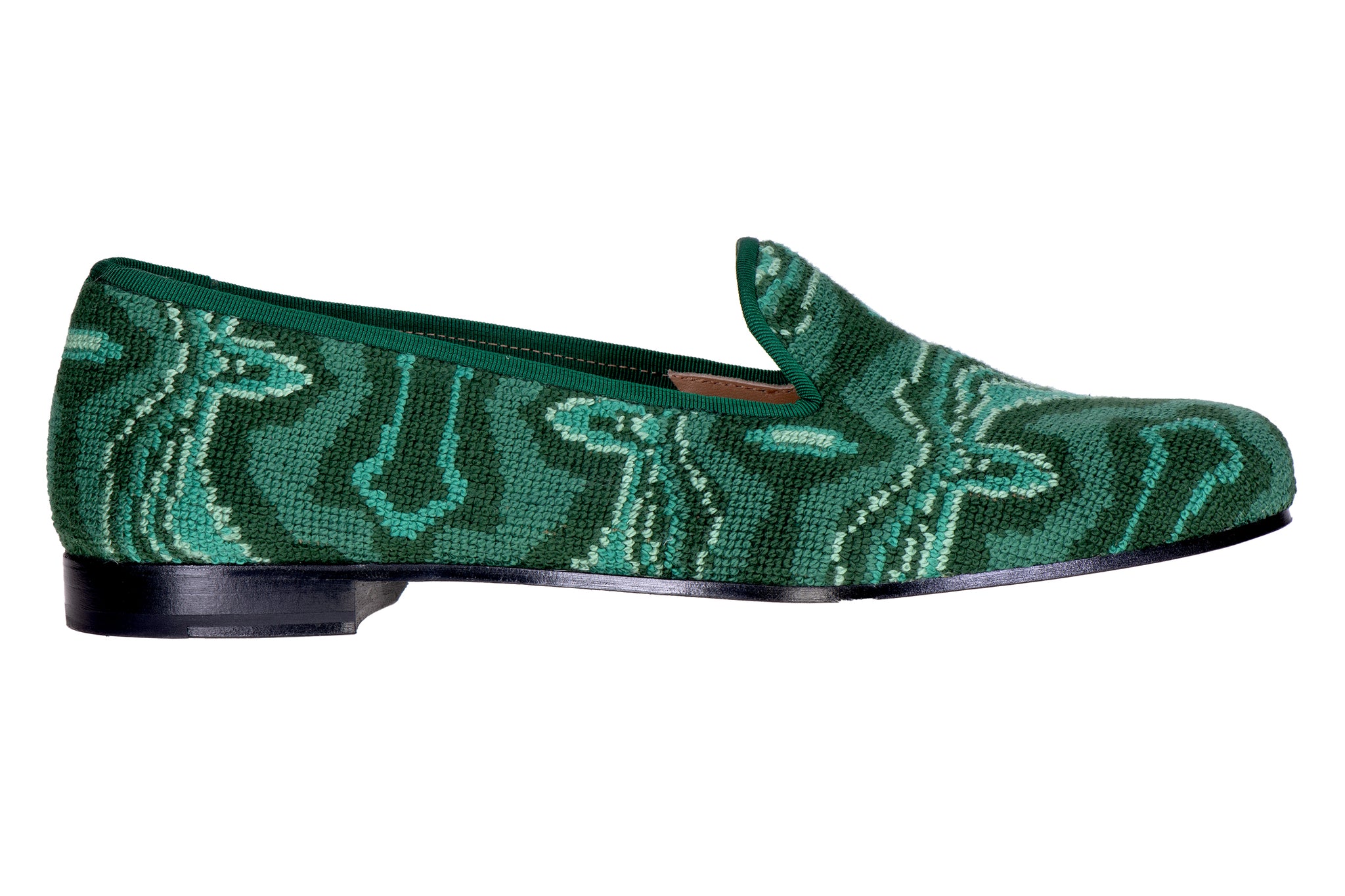 Malachite Needlepoint Slipper (Men)