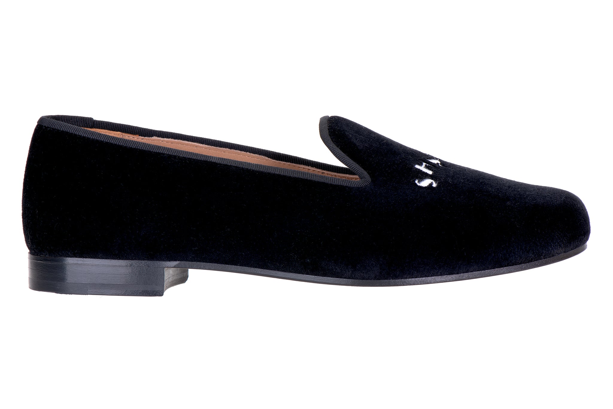 Shaken Stirred Black Velvet Slipper (Women)