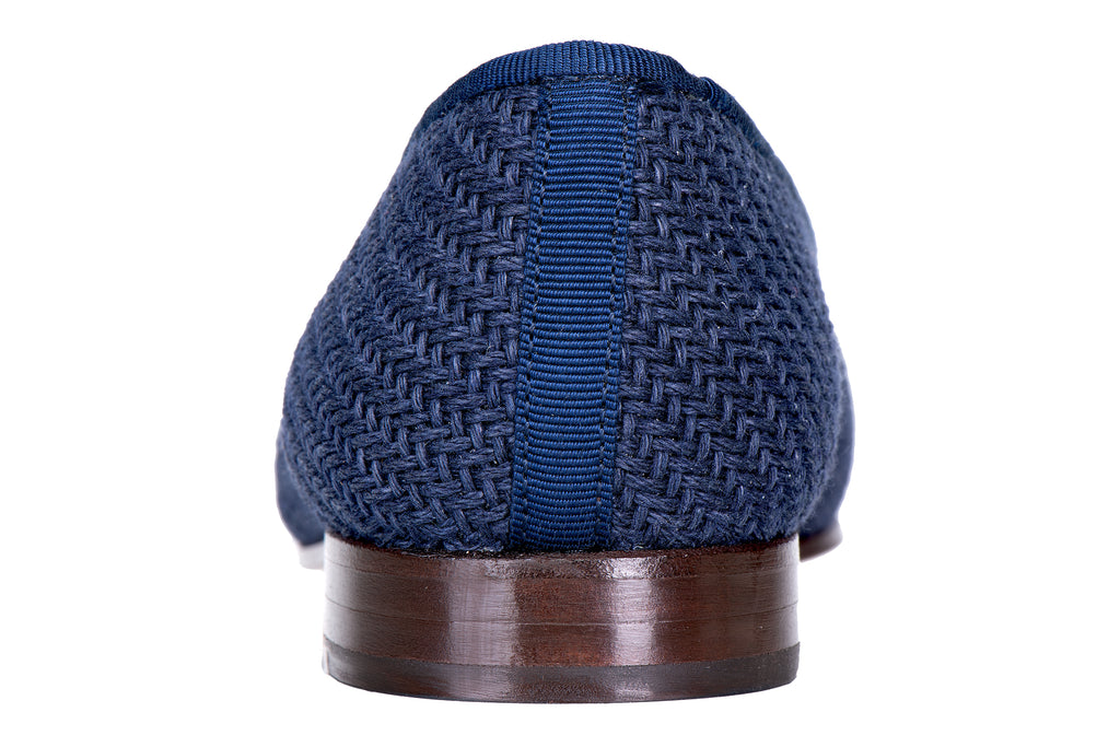 Our sisal navy item photographed here against a white background.