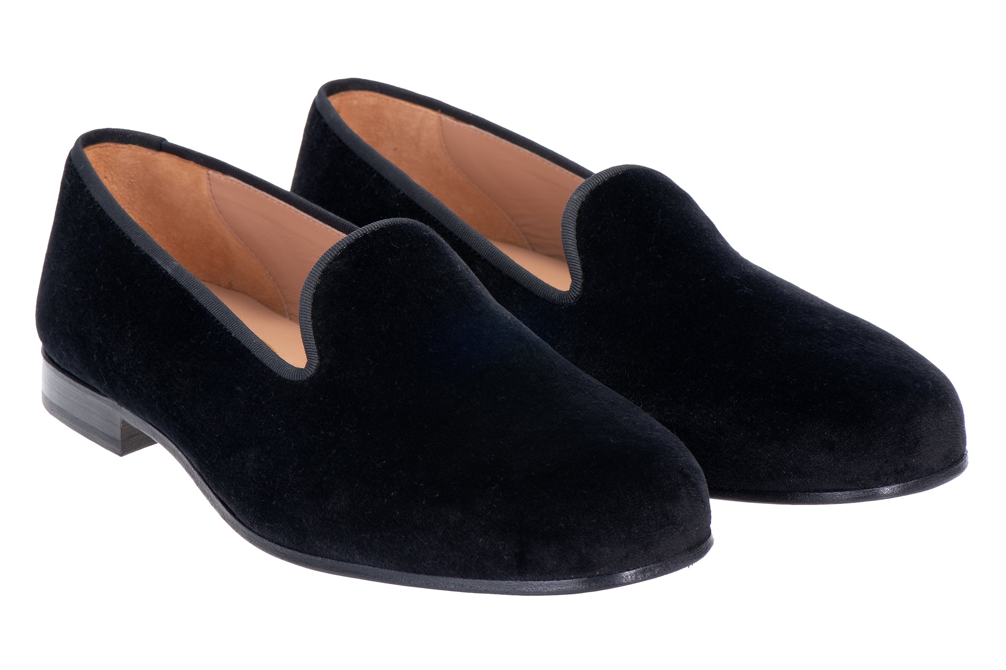 Stubbs & Wootton Insecure Black (PS) Men Shoes (Slipper) - Size 12 The End Black Velvet Slipper (Men) main image 3