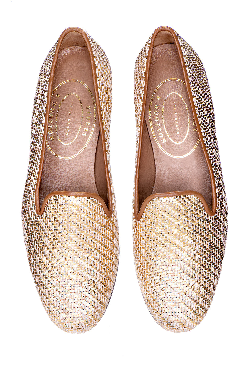 STUBBS & WOOTTON フラットシューズ Basket Golden Platino Slipper (Women)