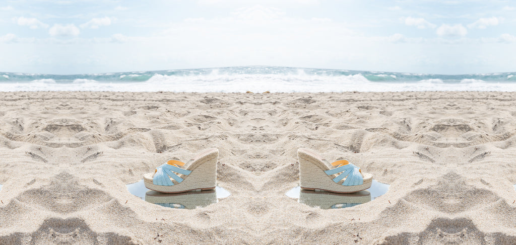 A photograph of our Espadrille Heels.