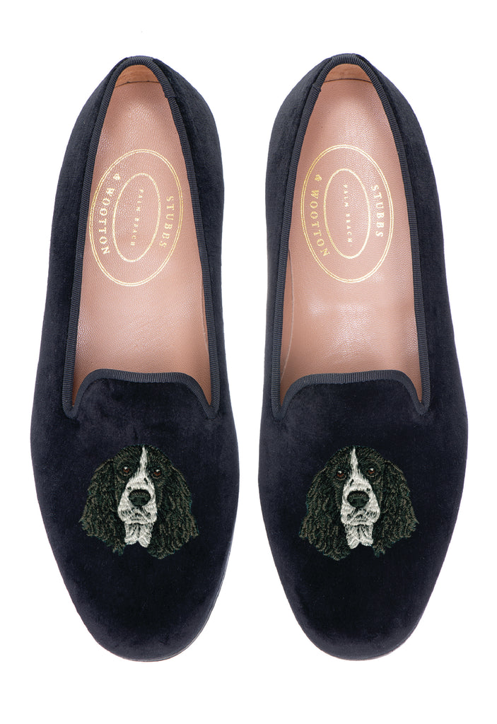 Our Springer Spaniel Slipper item on a white background.