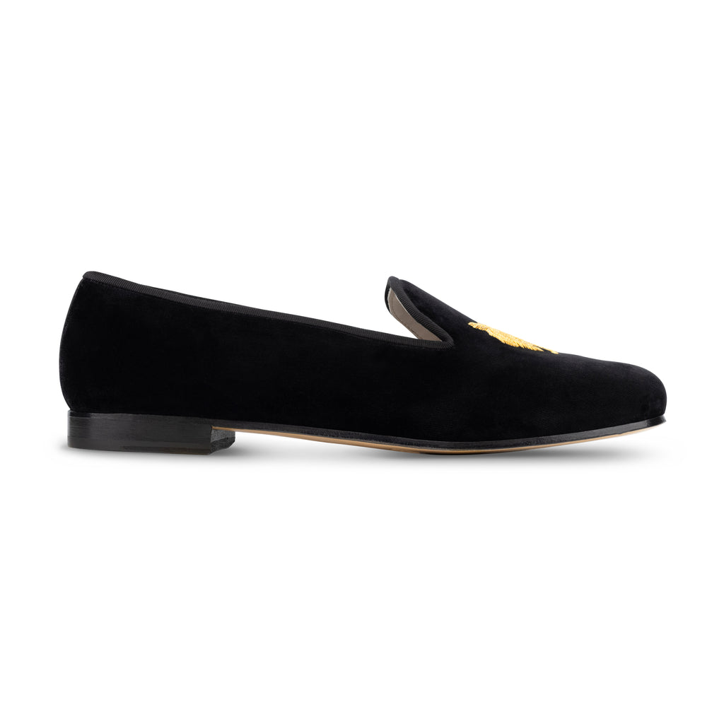 Our Folly Noir Velvet Slipper (Men) item is photographed here against a white background.