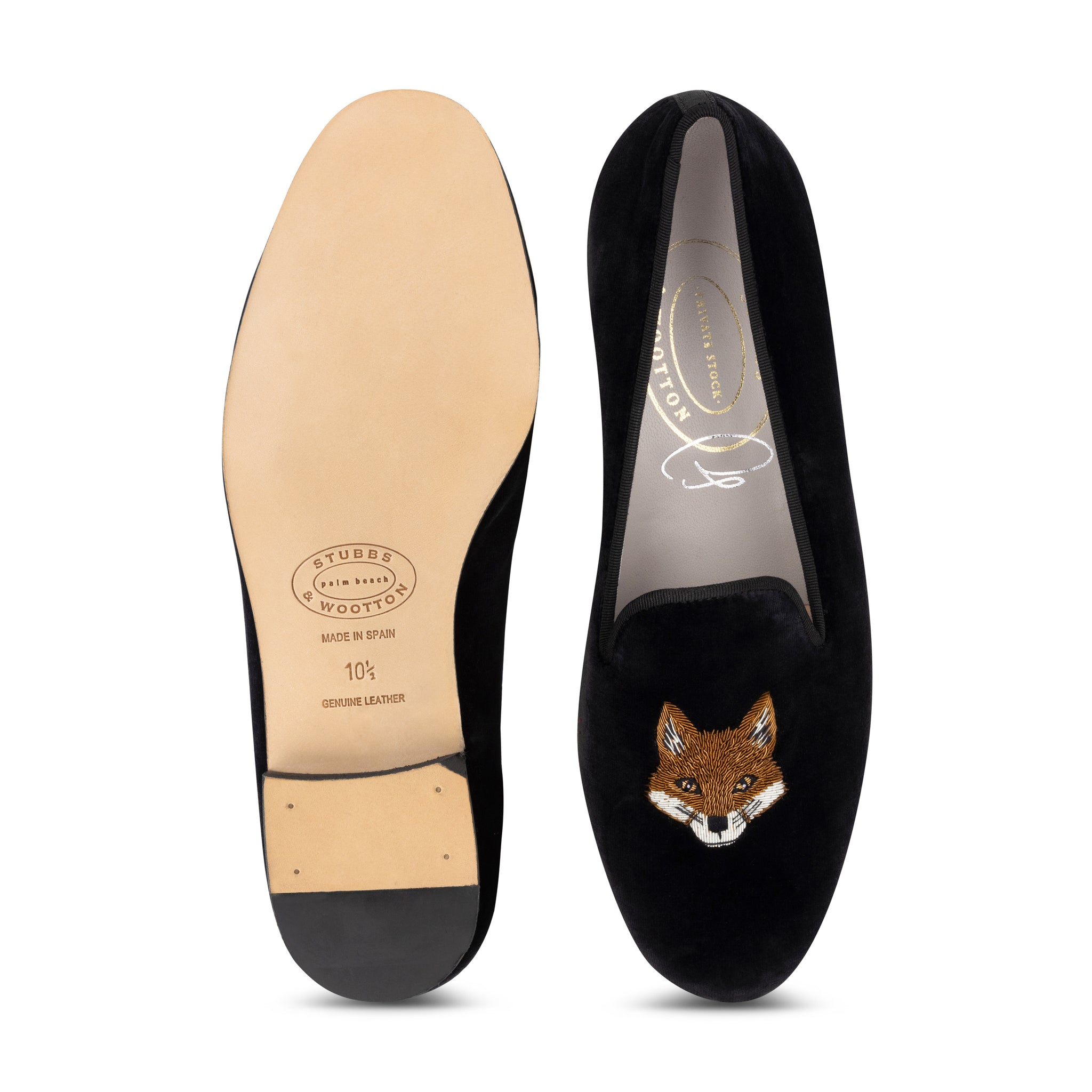 Fox Noir Velvet Slipper (Men)
