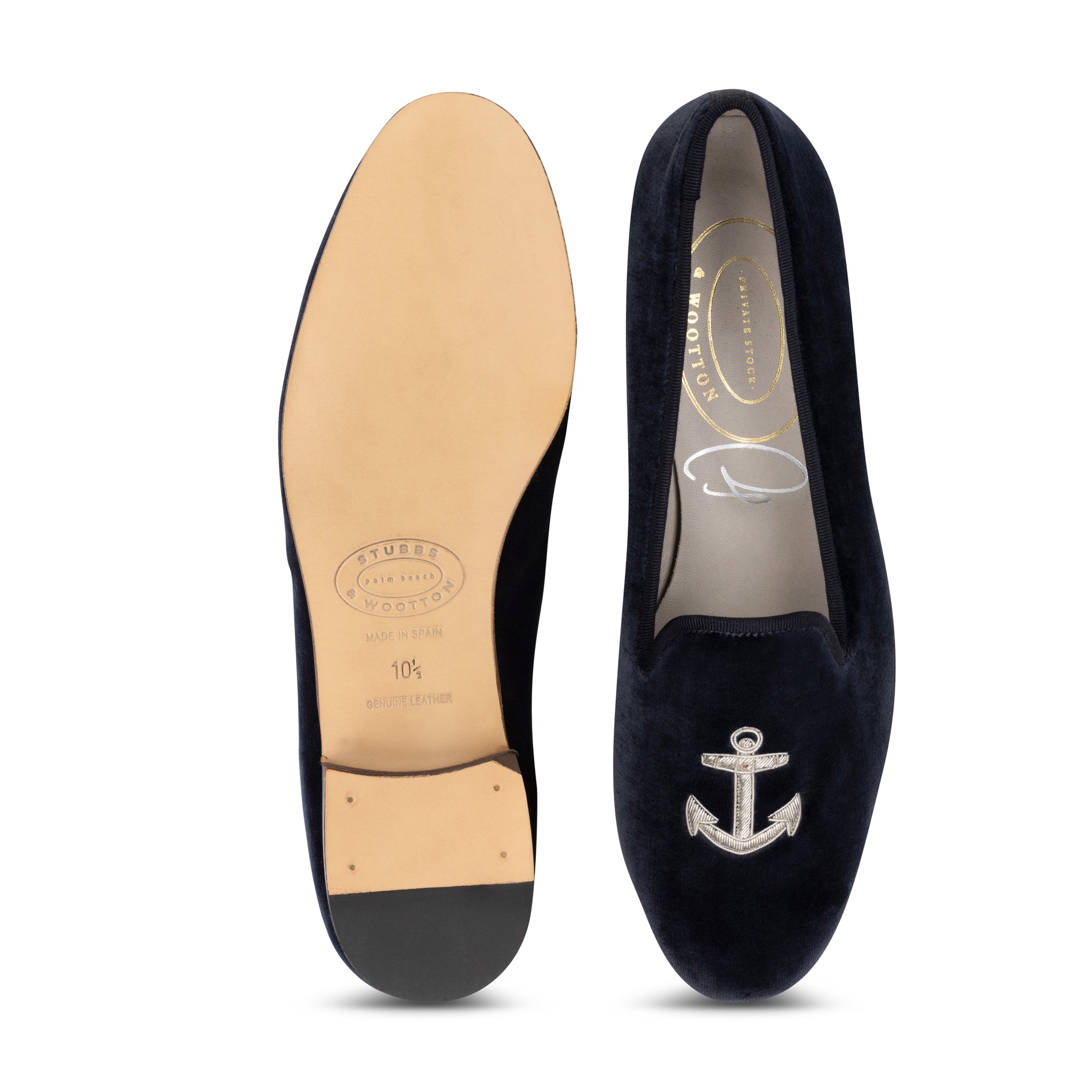 Anchor Midnight Velvet Slipper (Men)