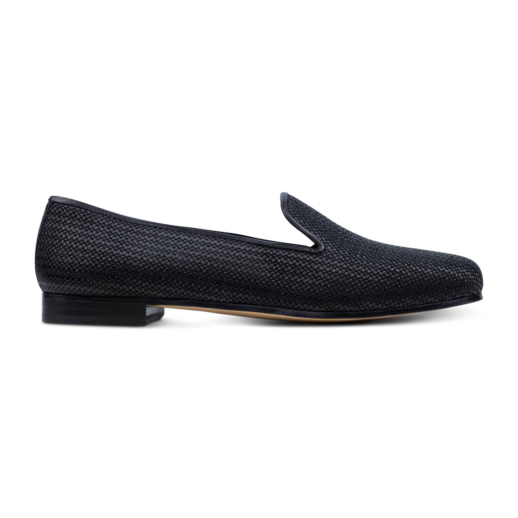 Our Raffia Noir Slipper (Men) item is photographed here against a white background.