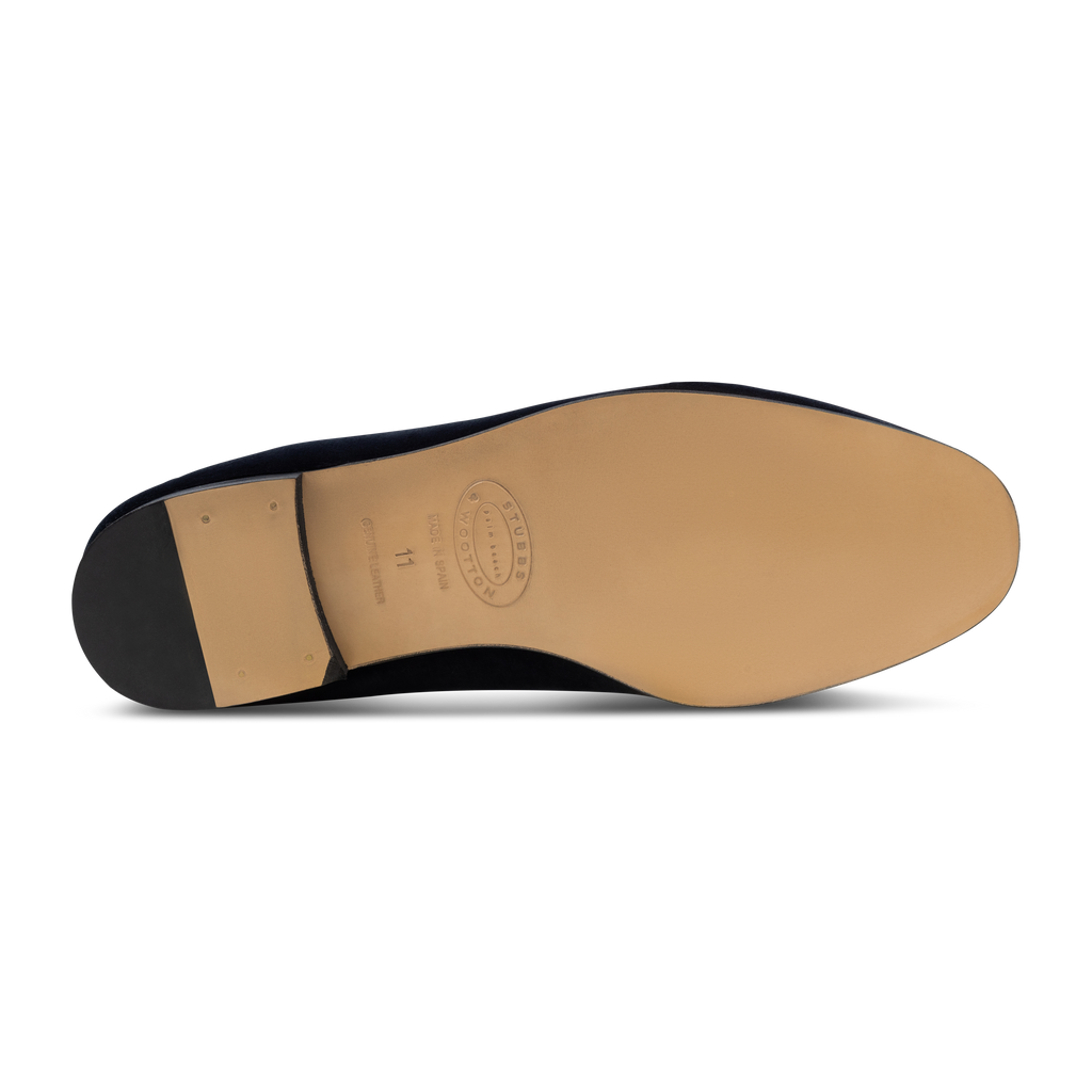 Our Insecure Midnight Velvet Slipper (Women) item is photographed here against a white background.