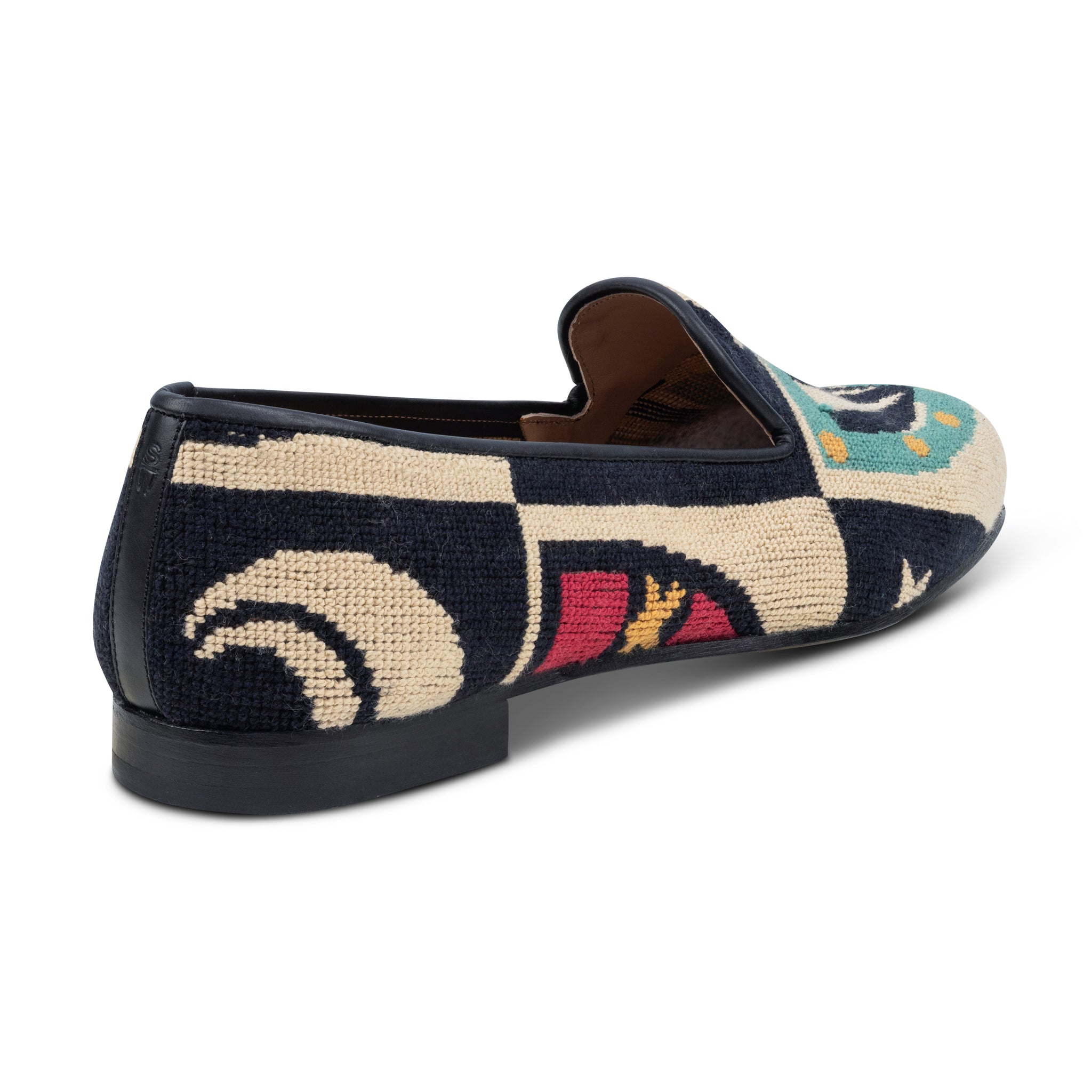 Crest Color Needlepoint Slipper (Men)