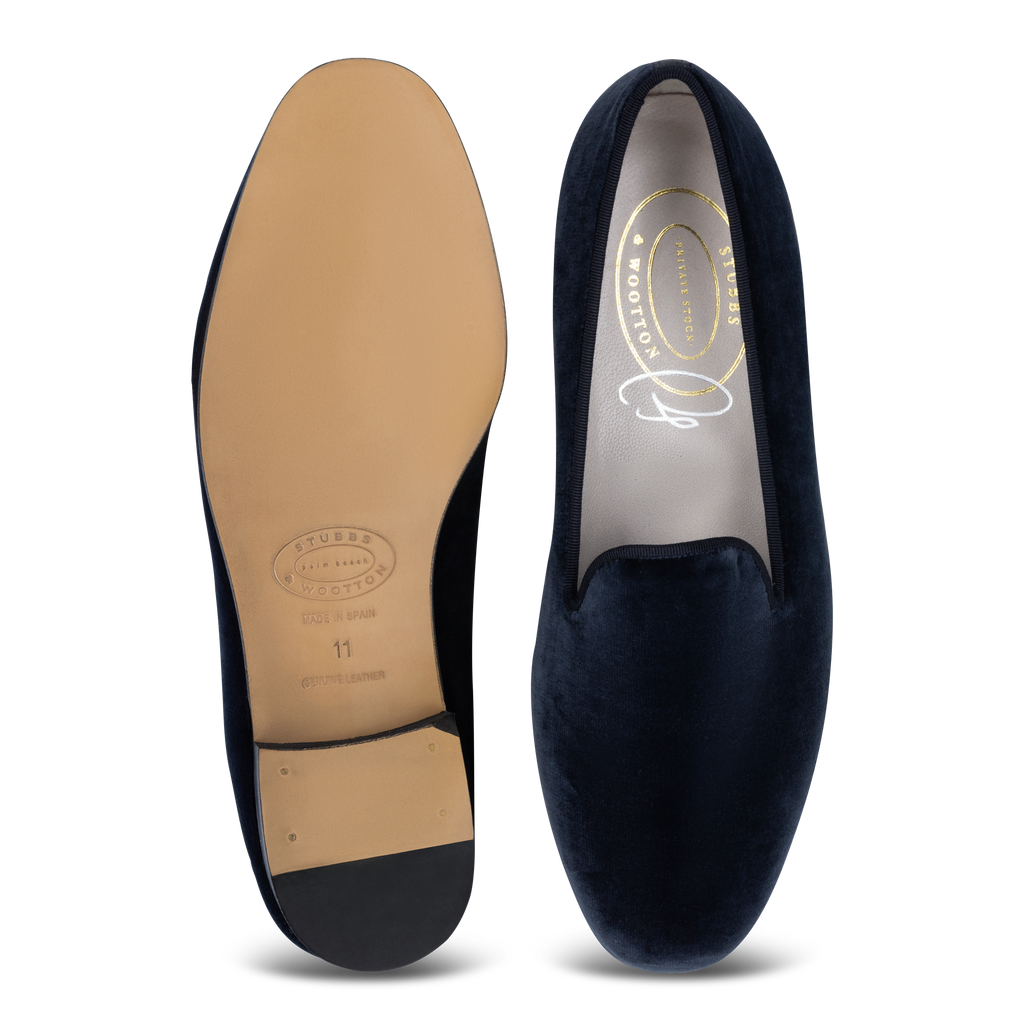 Our Insecure Midnight Velvet Slipper (Women) item is photographed here against a white background.
