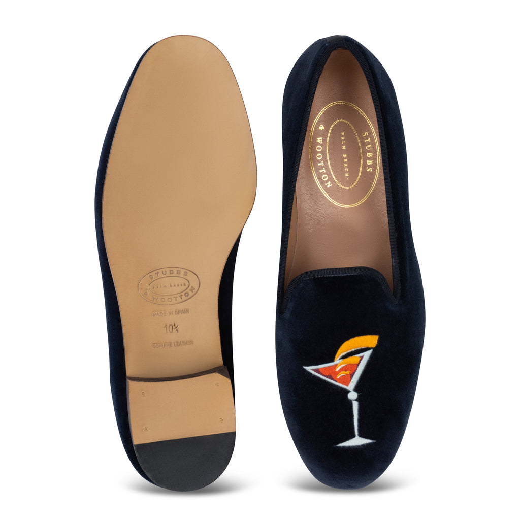 Our Martini Velvet Slipper (Men) item is photographed here against a white background.