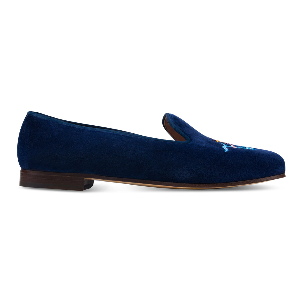 Our Mermaid Indigo Velvet Women (Women) item is photographed here against a white background.