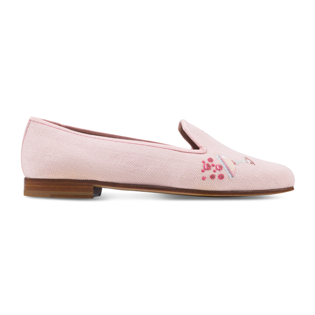 Our Celebrate Blush Linen Slipper (Women) item is photographed here against a white background.