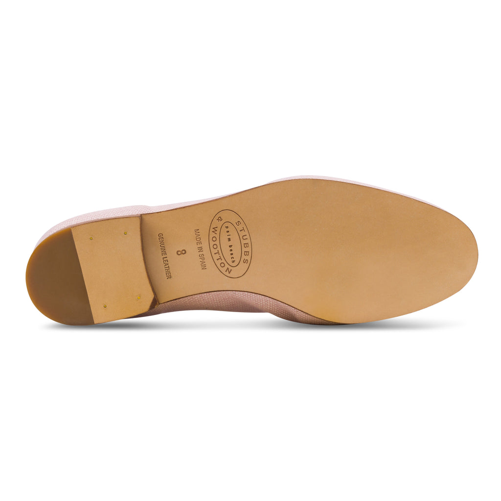 Our Celebrate Blush Linen Slipper (Women) item is photographed here against a white background.