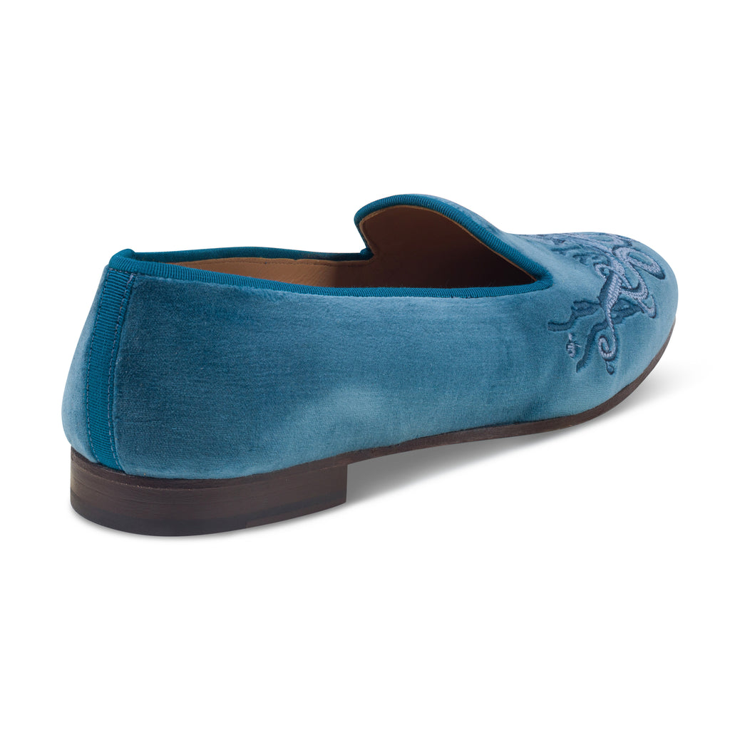 Our Octopus Ink Velvet Slipper (Women) item is photographed here against a white background.