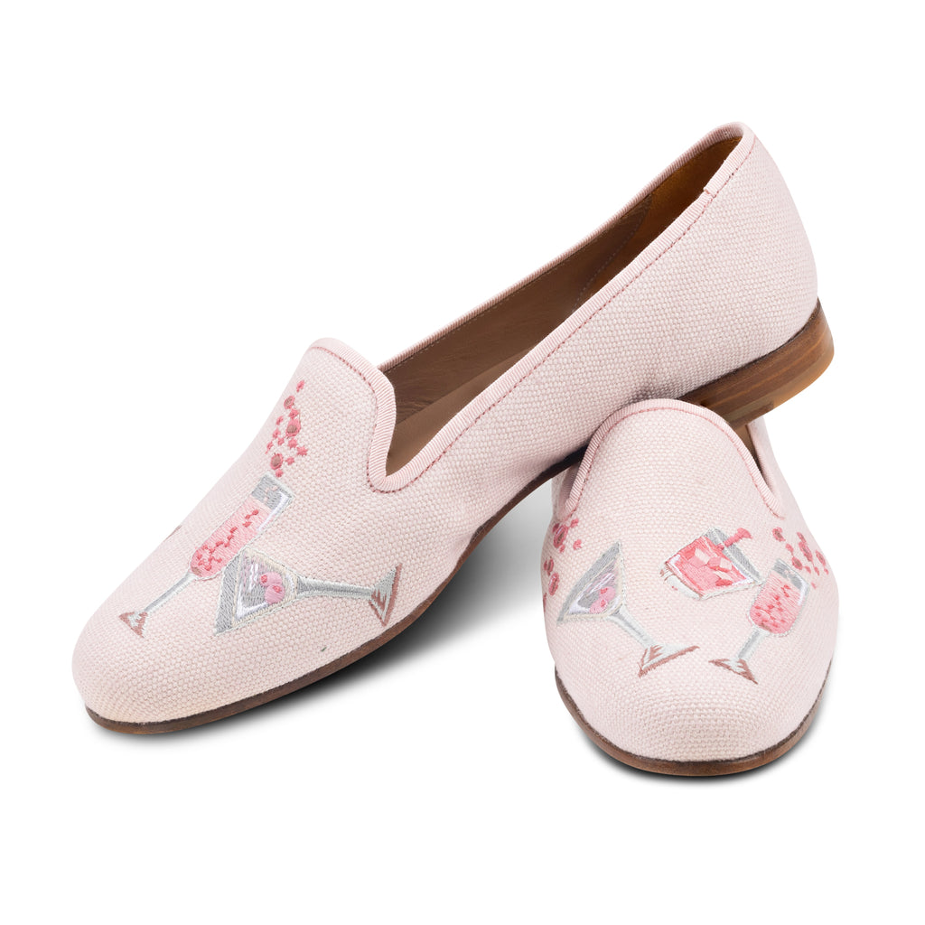 Our Celebrate Blush Linen Slipper (Women) item is photographed here against a white background.