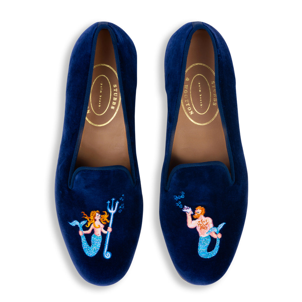Our Mermaid Indigo Velvet Women (Women) item is photographed here against a white background.