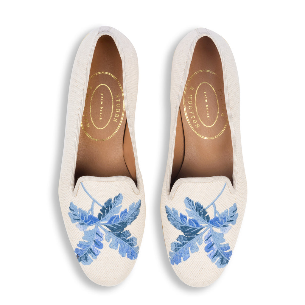 Our Broadleaf Flax Linen Slipper (Women) item is photographed here against a white background.
