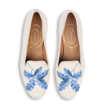 Our Broadleaf Flax Linen Slipper (Women) item is photographed here against a white background.