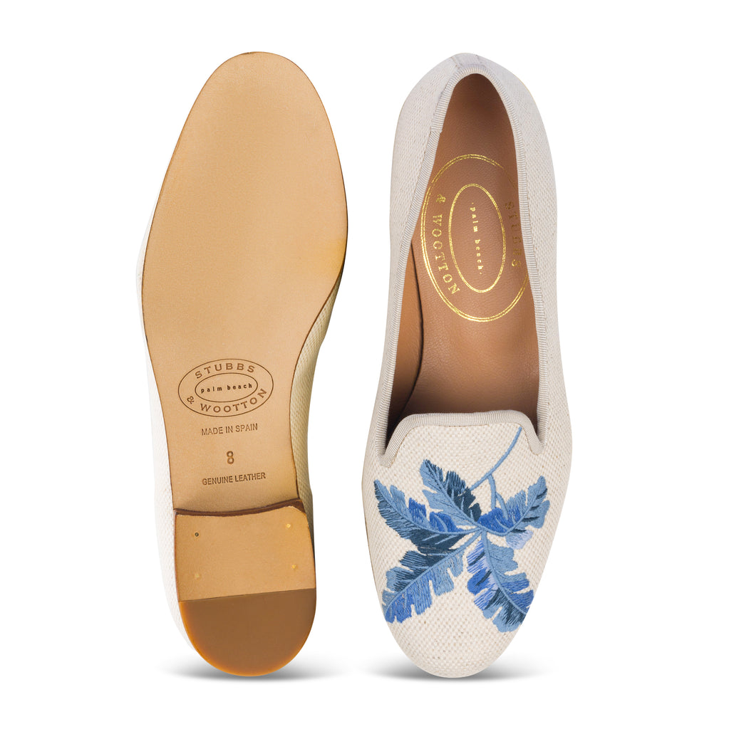 Our Broadleaf Flax Linen Slipper (Women) item is photographed here against a white background.