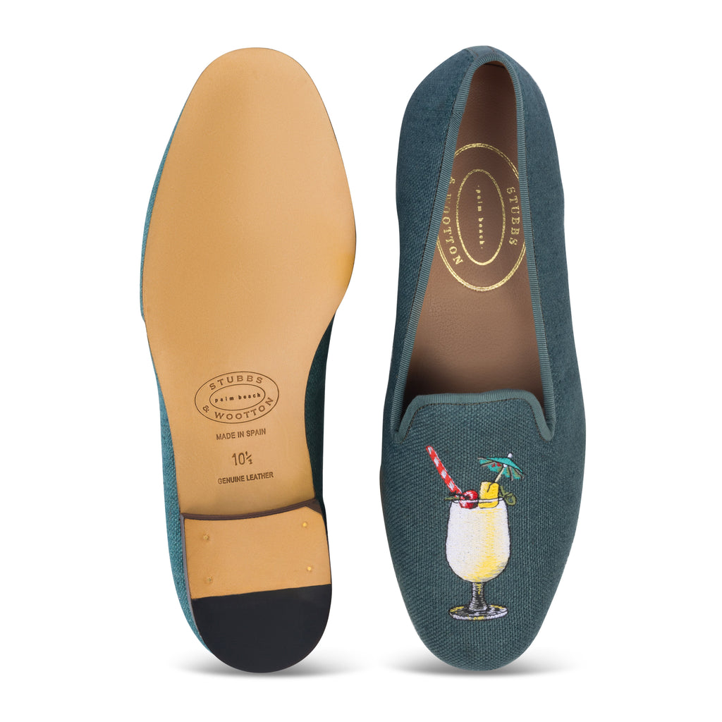 Our Tropical Hunter Linen Slipper (Men) item is photographed here against a white background.