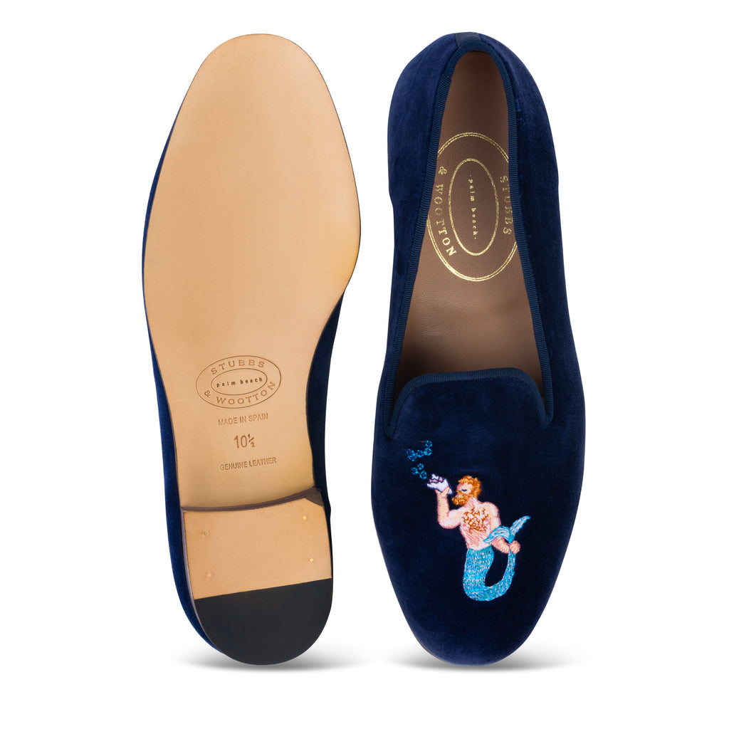 Our Mermaid Indigo Velvet Women (Women) item is photographed here against a white background.