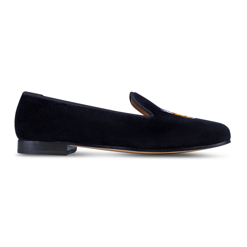 Our Scotch Black Velvet Slipper (Men) item is photographed here against a white background.