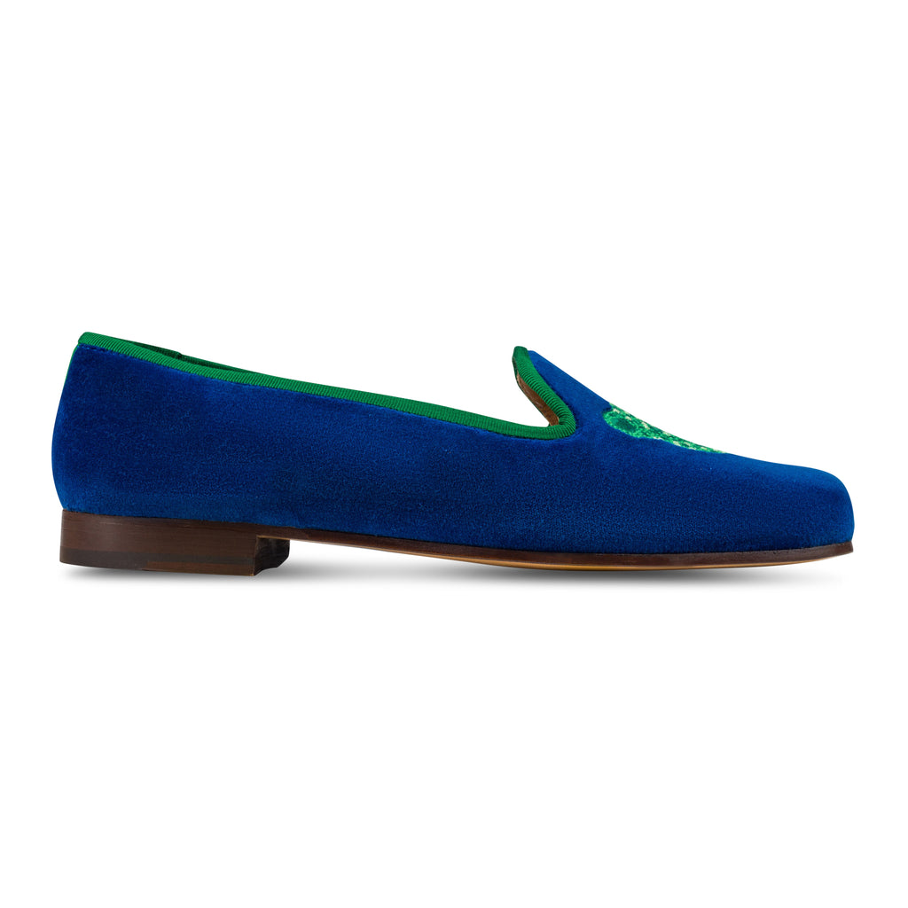 Our Jeweled Leopard Royal Velvet Slipper (Women) item is photographed here against a white background.