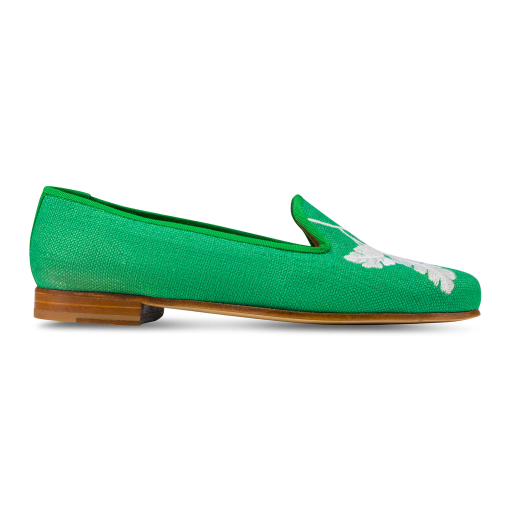 Our Broadleaf Kelly Linen Slipper (Women) item is photographed here against a white background.