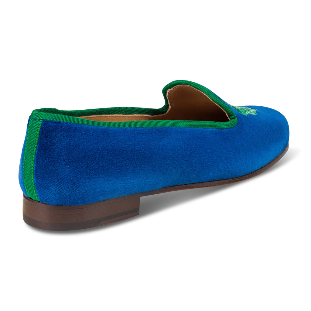 Our Jeweled Leopard Royal Velvet Slipper (Women) item is photographed here against a white background.