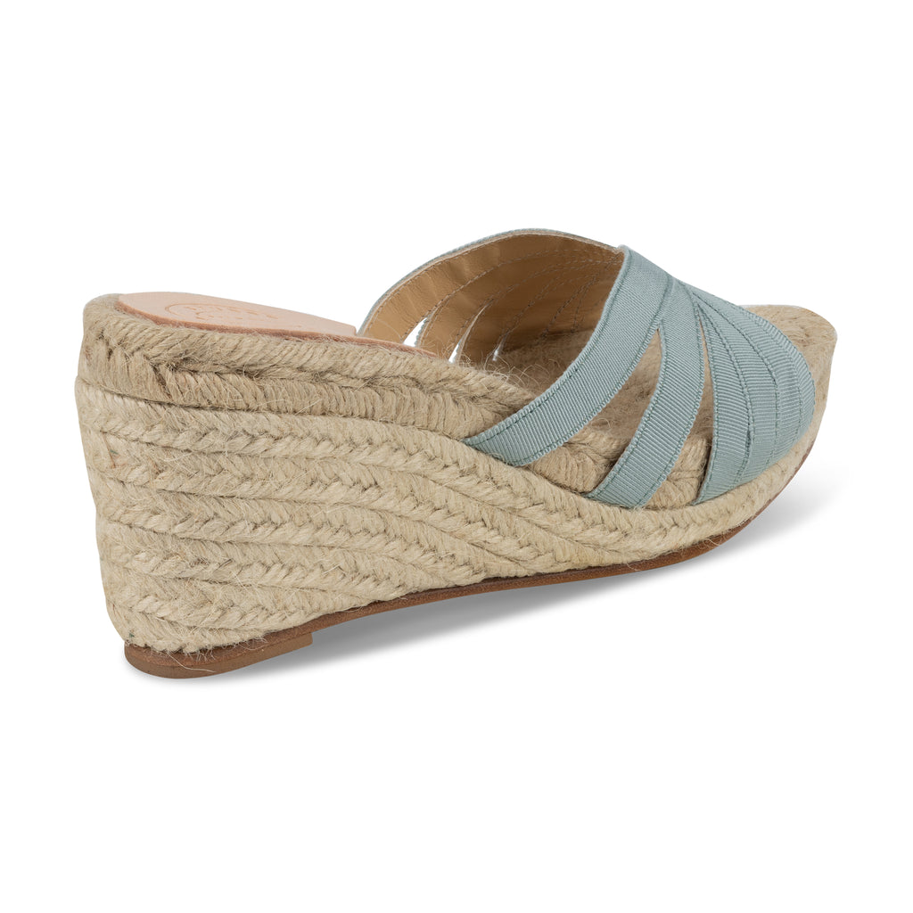 Our Celadon Kelly Espadrille Heel item is photographed here against a white background.