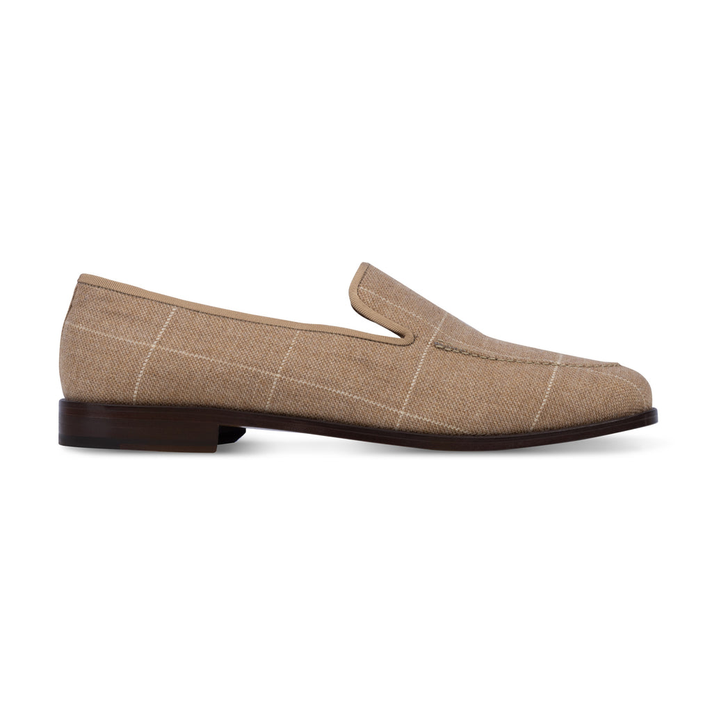 Our Sartorial Camel Tweed Venetian (Men) item is photographed here against a white background.