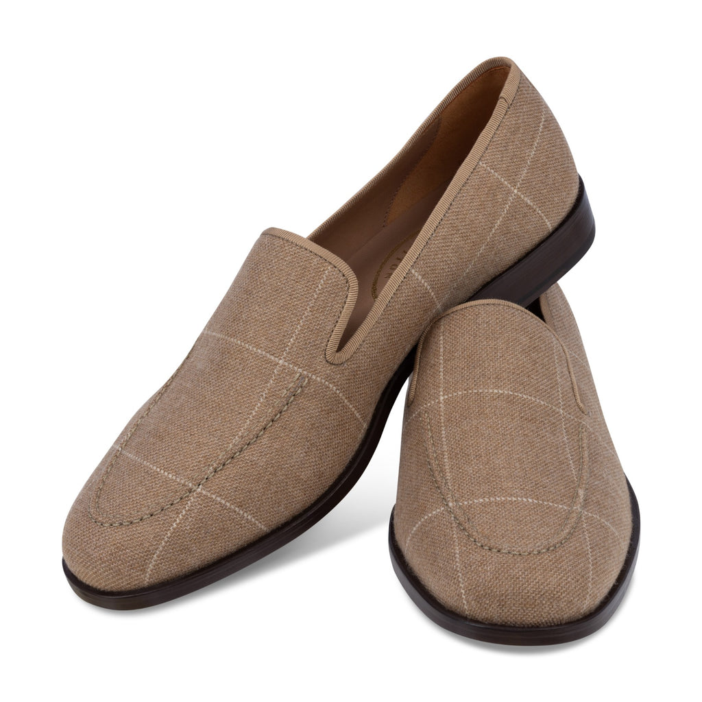 Our Sartorial Camel Tweed Venetian (Men) item is photographed here against a white background.