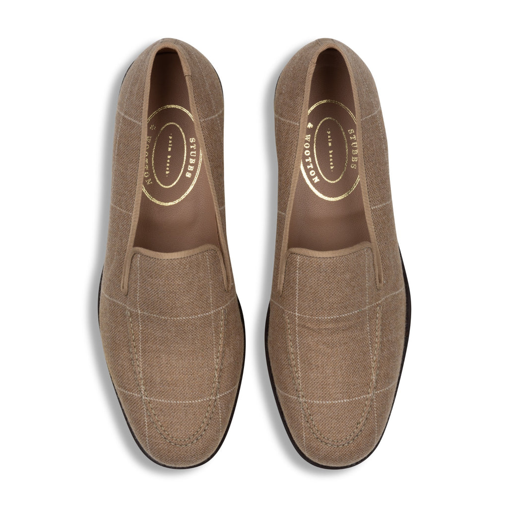 Our Sartorial Camel Tweed Venetian (Men) item is photographed here against a white background.