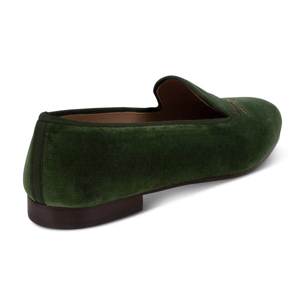 Our Pheasants Forest Velvet Slipper (Men) item is photographed here against a white background.