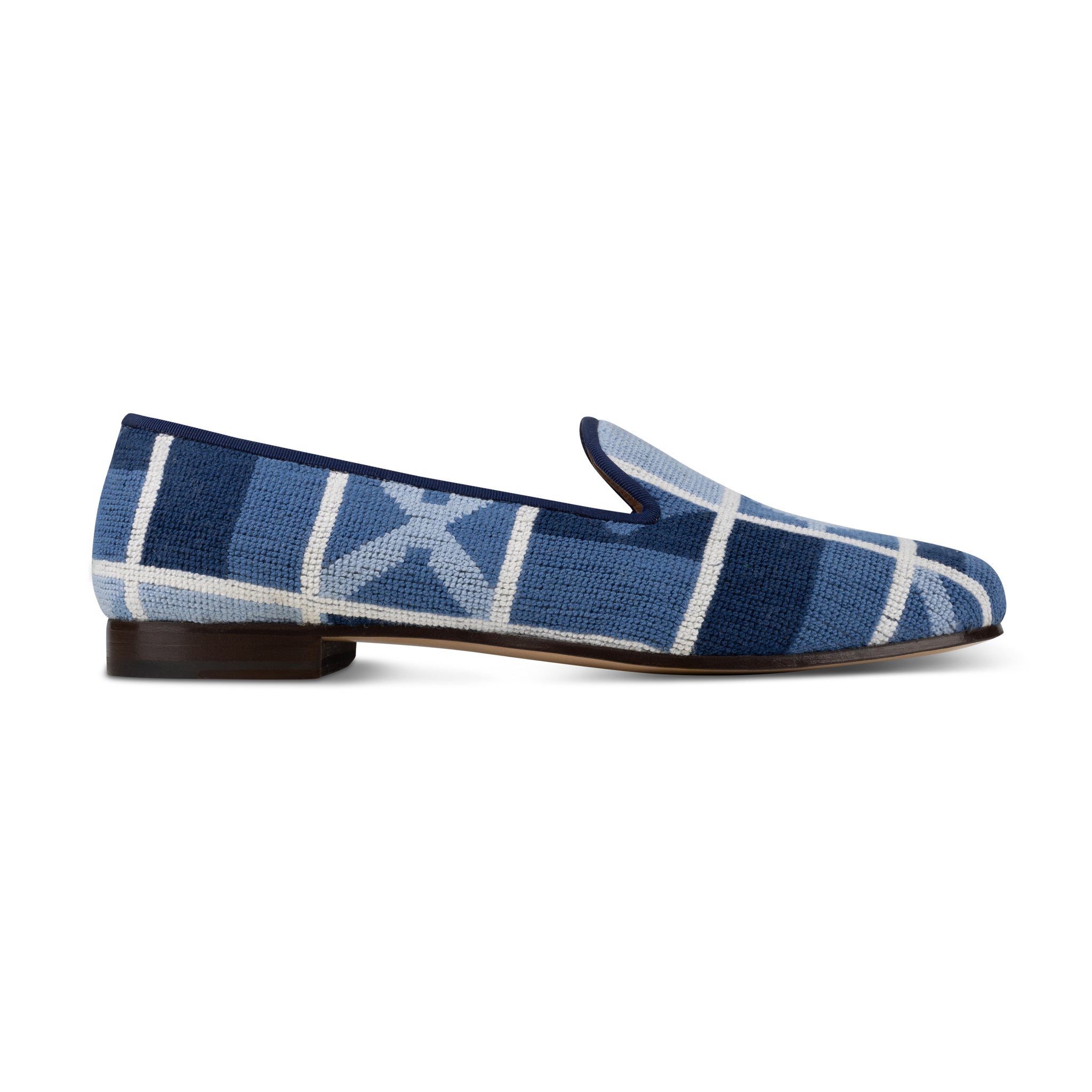 Stubbs & Wootton Men Blue Needlepoint Loafers Size 9 Made in Spain Slipper Shoes The Opera Slipper in Raffia ? The elegance of the Opera  main image 3