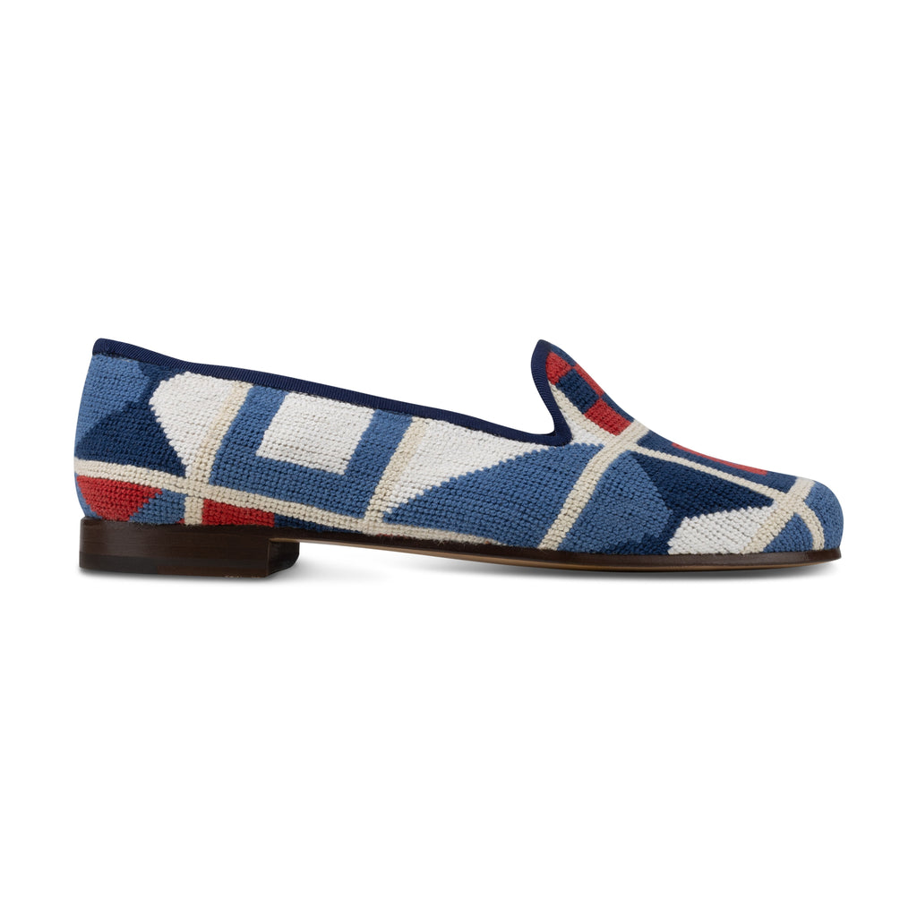 Our Burgees Americana Needlepoint Slipper (Women) item is photographed here against a white background.